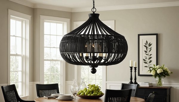 Lustre rotin noir : illuminez votre espace avec élégance